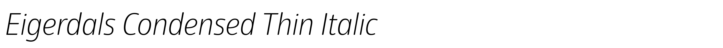Eigerdals Condensed Thin Italic